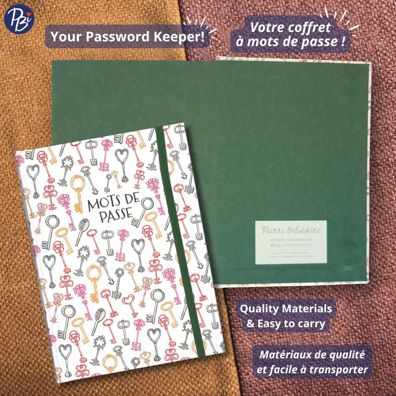Pierre Belvedere - PASSWORD NOTEBOOK - MULTICOLOR KEYS - Limolin 