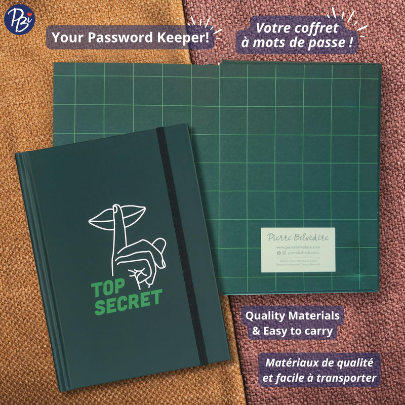 Pierre Belvedere - PASSWORD NOTEBOOK - TOP SECRET - Limolin 