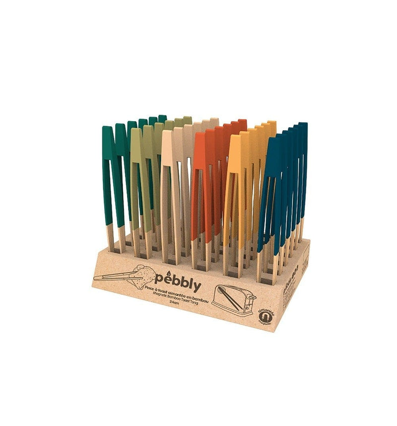 PEBBLY - BAMBOO Magnetic Toast Tong (Pack of 36) - Limolin 