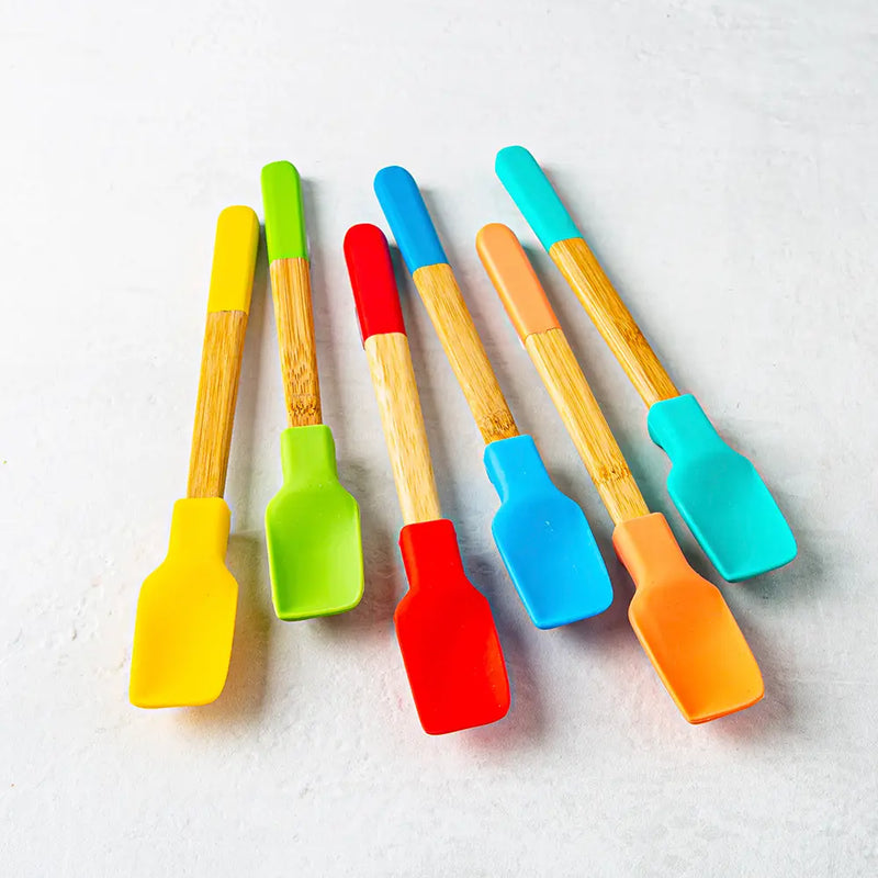 PEBBLY - BAMBOO Mini Silicone Spatula (Pack of 36) - Limolin 