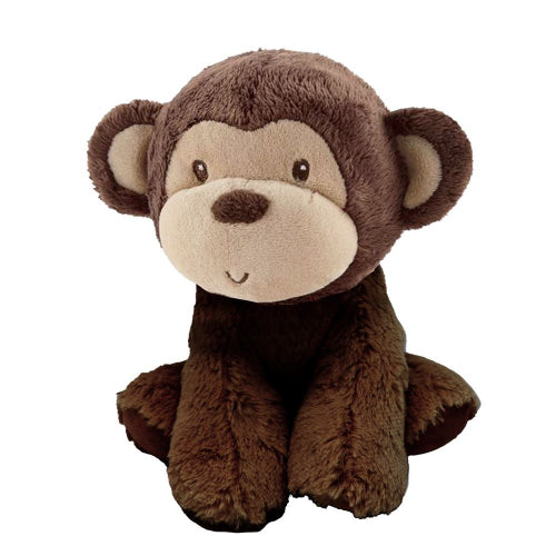 PLUSH - 12" SITTING ANIMALS - DARK BROWN MONKEY - Limolin 