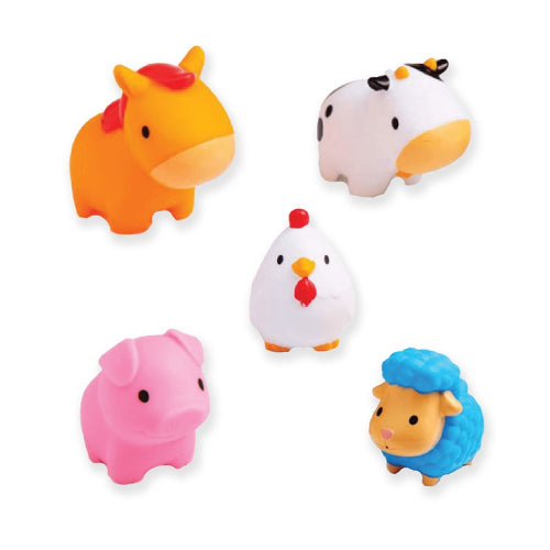 PLUSH - 5pk BATH TOYS - FARM ANIMALS - Limolin 