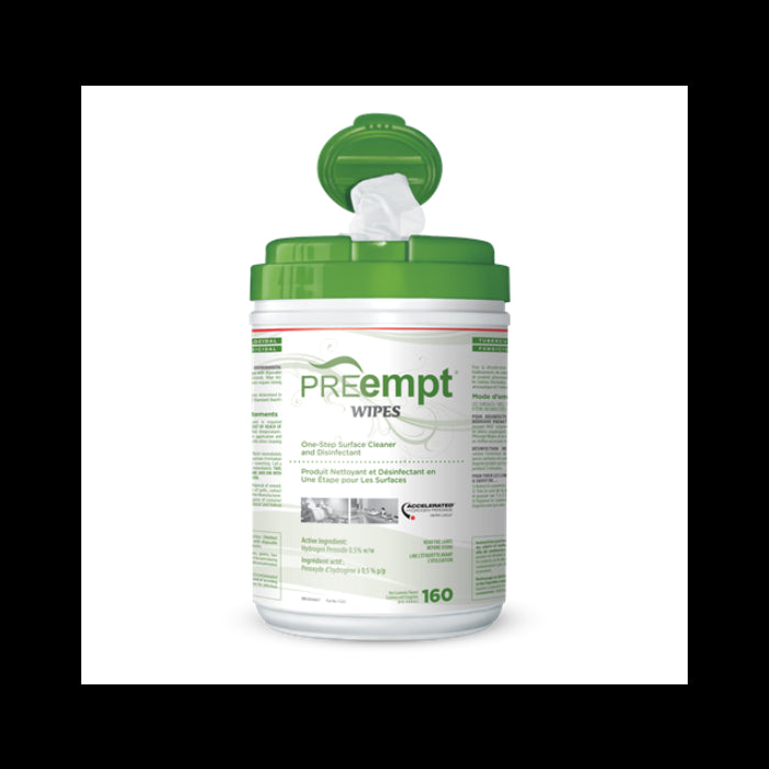 PREempt - Rtu Wipes Pre-Moistene/Rtu Chiffons Pré-Humidifiés (160 Pc) 6 x 7 - Limolin 