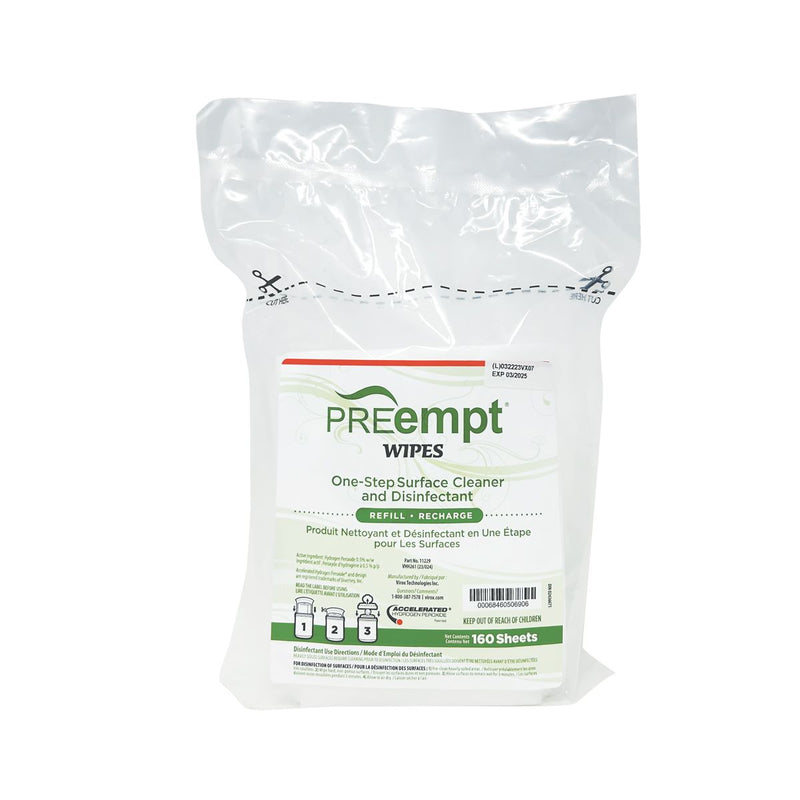 PREempt - Virox - Wipes Refill Bag (160) 6X7 Inches - Limolin 