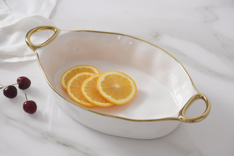 Pampa Bay - Golden Handles Oval Baking Dish - Limolin 