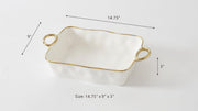 Pampa Bay - Golden Handles Rectangular Baking Dish - Limolin 