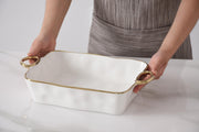 Pampa Bay - Golden Handles Rectangular Baking Dish - Limolin 