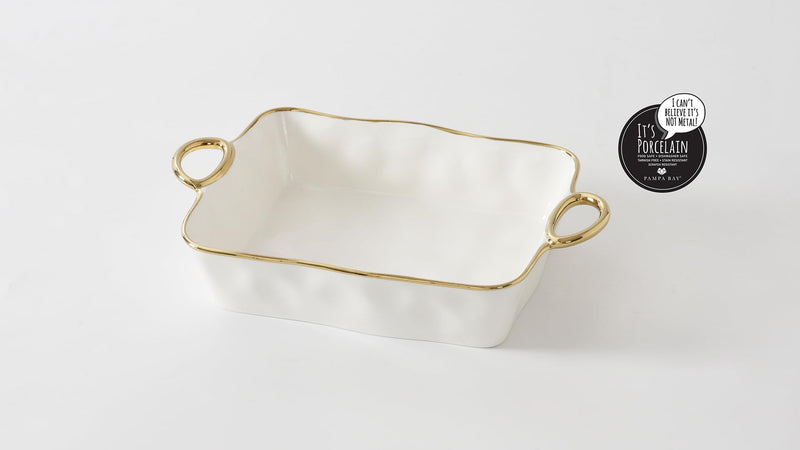 Pampa Bay - Golden Handles Rectangular Baking Dish - Limolin 