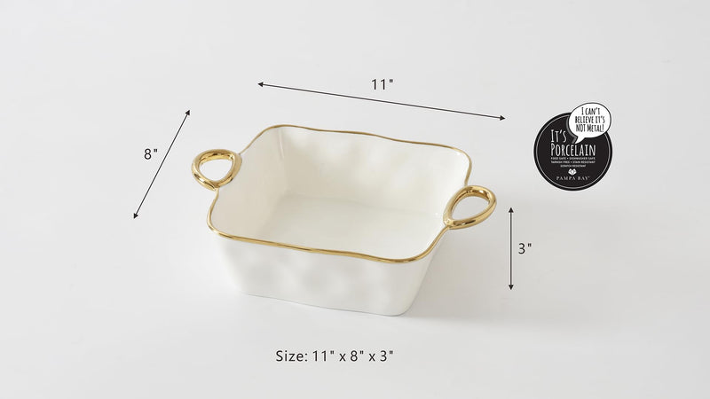 Pampa Bay - Golden Handles Square Baking Dish - Limolin 