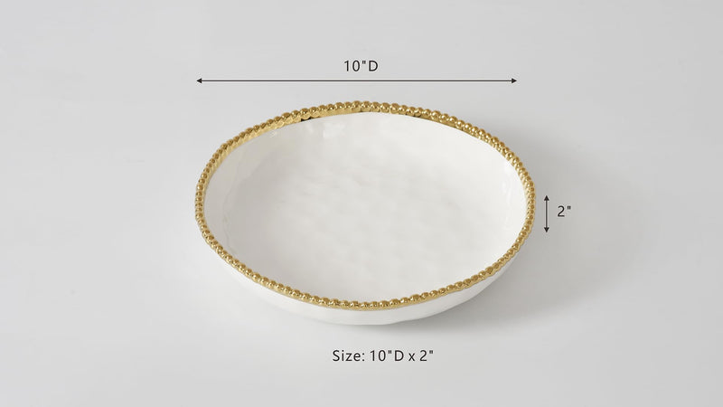 Pampa Bay - Golden Salerno Medium Shallow Bowl - Limolin 