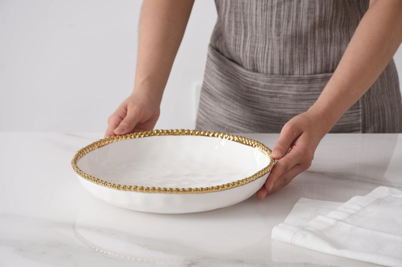 Pampa Bay - Golden Salerno Medium Shallow Bowl - Limolin 