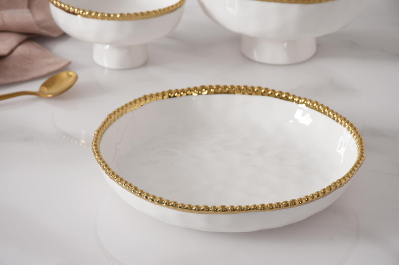 Pampa Bay - Golden Salerno Medium Shallow Bowl - Limolin 