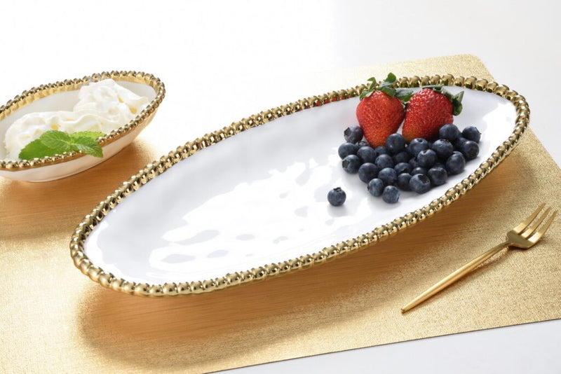 Pampa Bay - Golden Small Oval Serving Piece - Limolin 