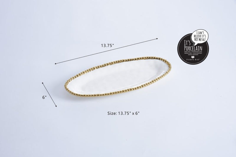 Pampa Bay - Golden Small Oval Serving Piece - Limolin 
