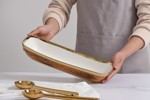 Pampa Bay - Madera Deep rectangular server - Limolin 