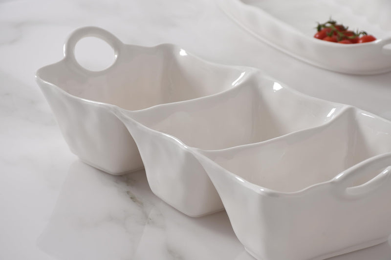 Pampa Bay - Waves Melamine 3-Section Serving Piece - Limolin 