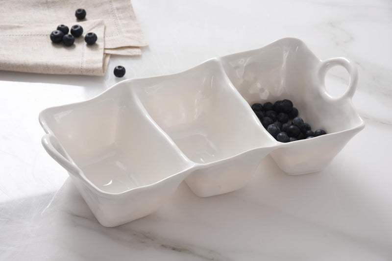 Pampa Bay - Waves Melamine 3-Section Serving Piece - Limolin 