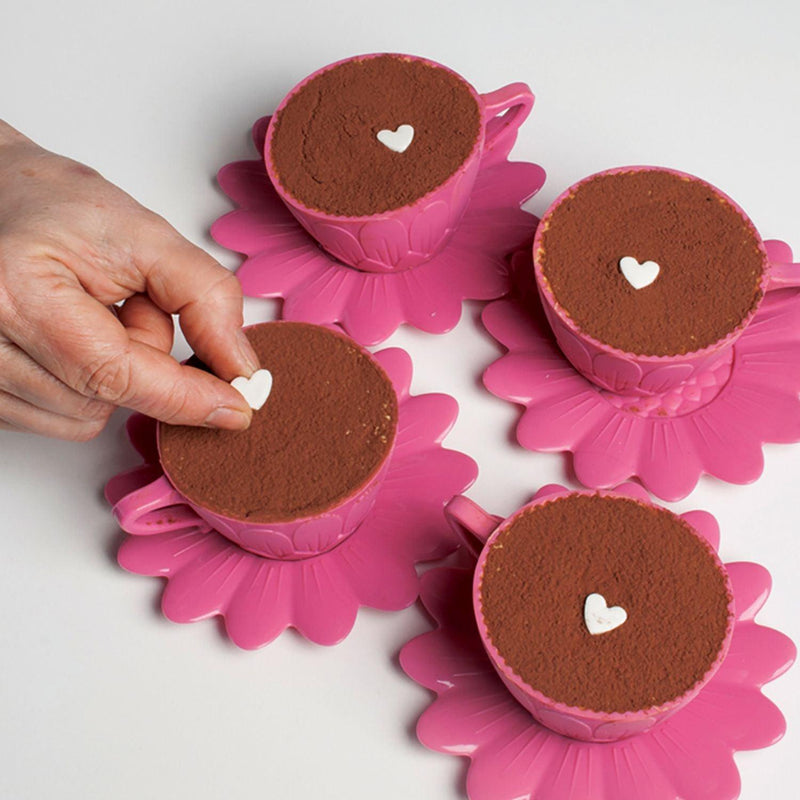 Pavoni - Daisy - 2 Cups For Cupcakes + 2 Saucers - Limolin 