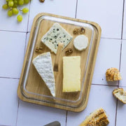 Pebbly - Cheese Box Glass Lid/Bamboo Board - Limolin 