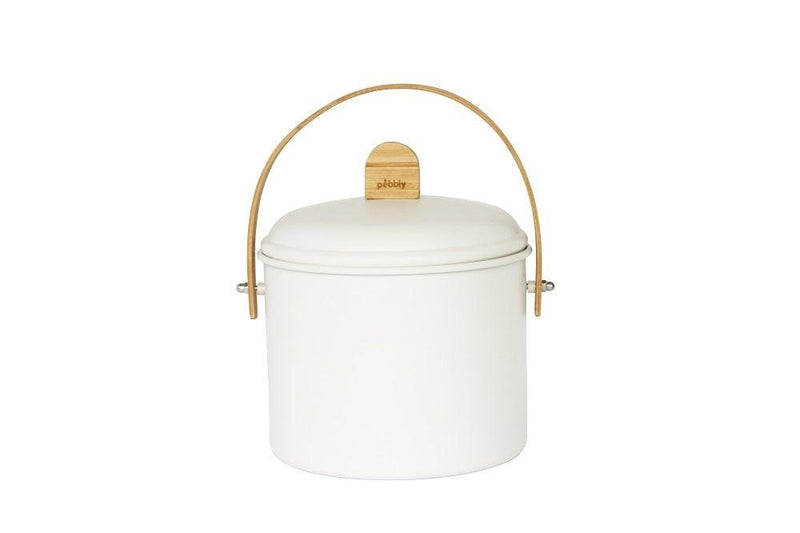 Pebbly - Compost Bin W/Charcoal Filter Cream 35L/35Q - Limolin 