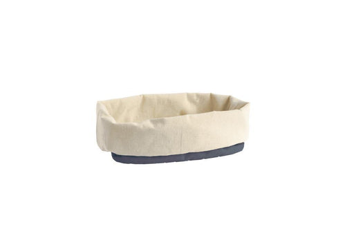 Pebbly - Organic Bread Basket With Drawstring 38X14X23cm/15X5.5X9" Cotton Slate - Limolin 