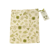 Pebbly - Organic Food Bag Large-Green 25X30cm Cotton - Limolin 