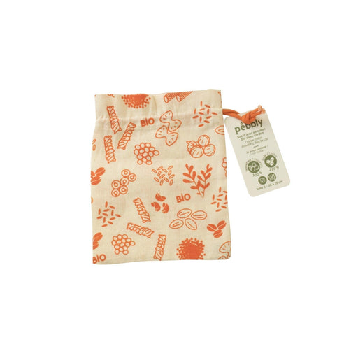 Pebbly - Organic Food Bag Small-Red 15X20cm Cotton - Limolin 