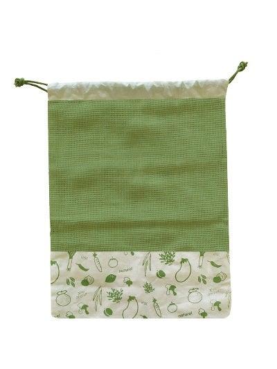 Pebbly - Organic Vegetable Bag Green 30X40cm Cotton - Limolin 