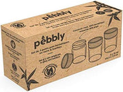 Pebbly - ROUND Jar Set of 3, 75ml/25oz - Limolin 