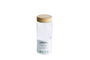 Pebbly - Round glass jars with bamboo lid - Limolin 