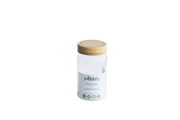 Pebbly - Round glass jars with bamboo lid - Limolin 
