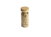 Pebbly - Round glass jars with bamboo lid - Limolin 