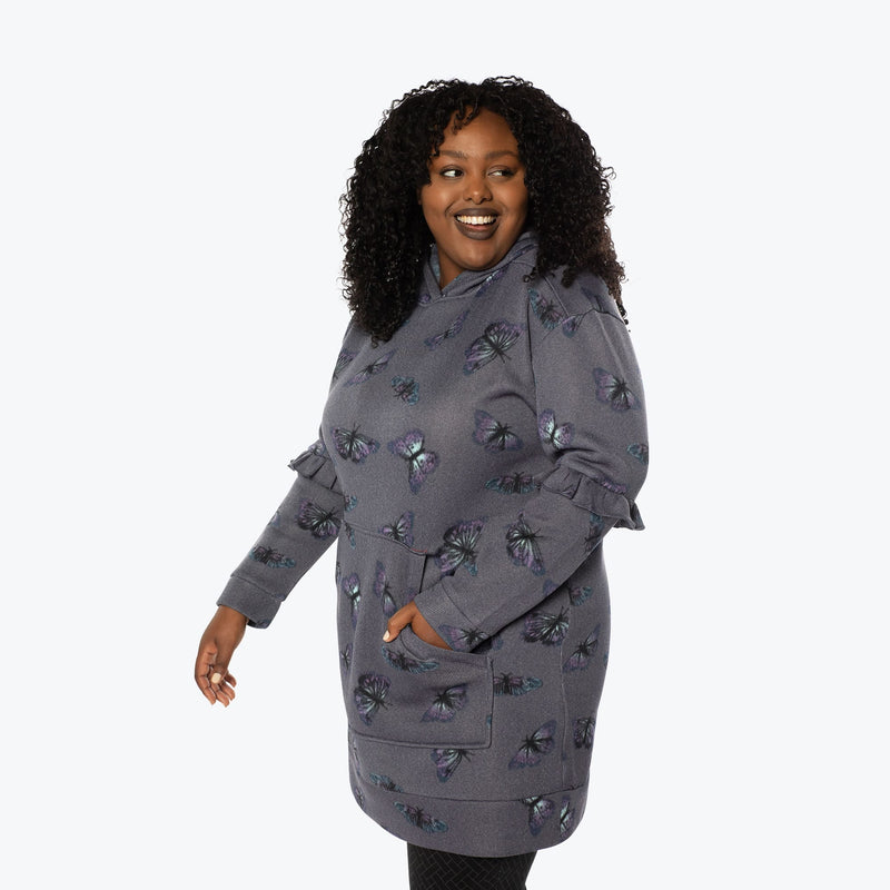 LUG - Peekaboo Sweater Fleece Tunic Hoodie