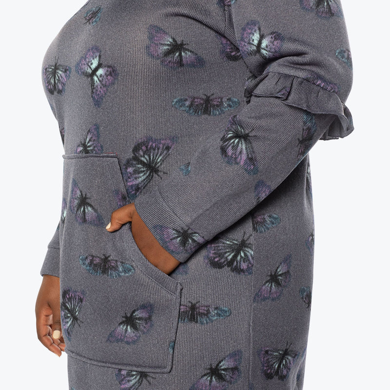 LUG - Peekaboo Sweater Fleece Tunic Hoodie