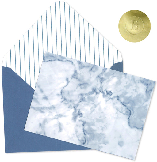 Pierre Belvedere - Blank Card / Box (10 Card, 10 Env, 10 Stickers) - Blue Marble - Limolin 