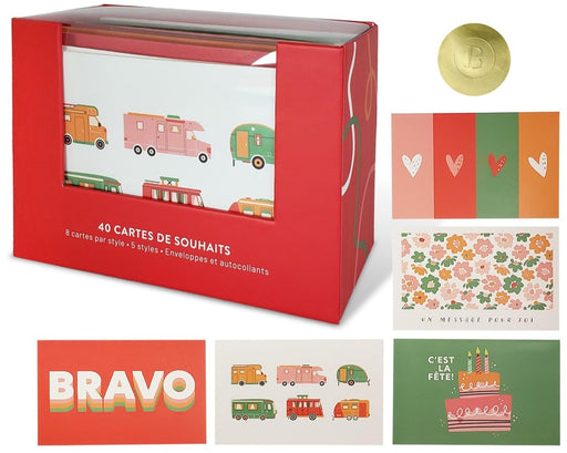 Pierre Belvedere - Carte-Env Pqt- 40 - Rouge - Limolin 