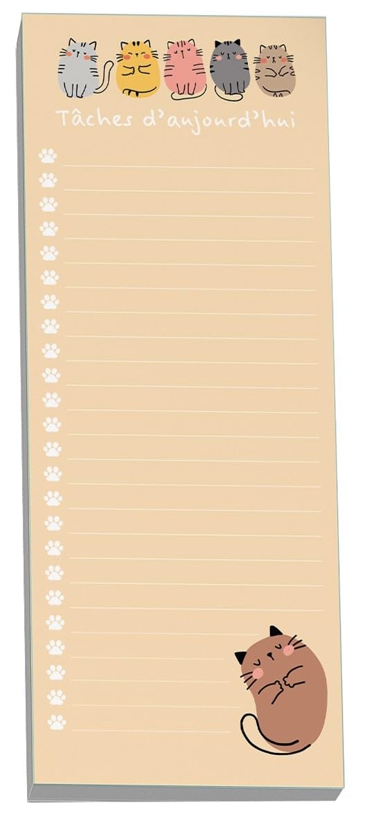 Pierre Belvedere - Note Pad - Chats Dormants (4"X10") - Limolin 