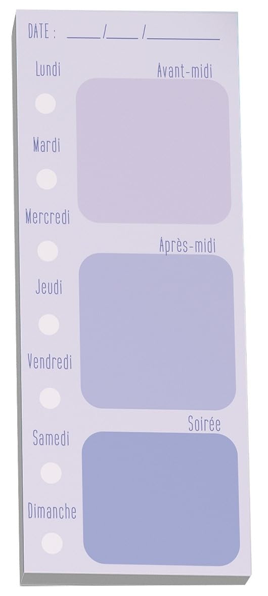 Pierre Belvedere - Note Pad - Horaire Mauve (4"X10") - Limolin 