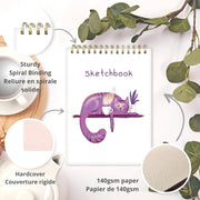 Pierre Belvedere - Sketchbook 8 x 10 in - Relaxed Cat - Limolin 