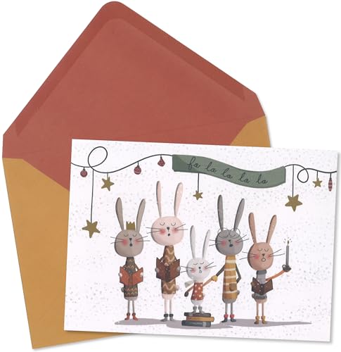 Pierre Belvedere - X-Mas Card Ens. / 8 - Fa La La La (Blank) - Limolin 