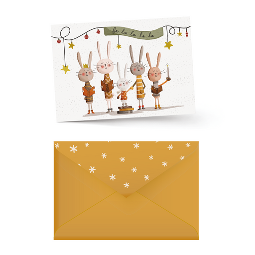 Pierre Belvedere - X-Mas Card Ens. / 8 - Fa La La La (Blank) - Limolin 