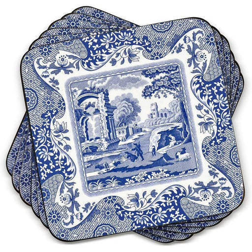 Pimpernel - Blue Italian Coasters (Set of 6) | 4 x 4 Inches - Limolin 