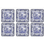 Pimpernel - Blue Italian Coasters (Set of 6) | 4 x 4 Inches - Limolin 