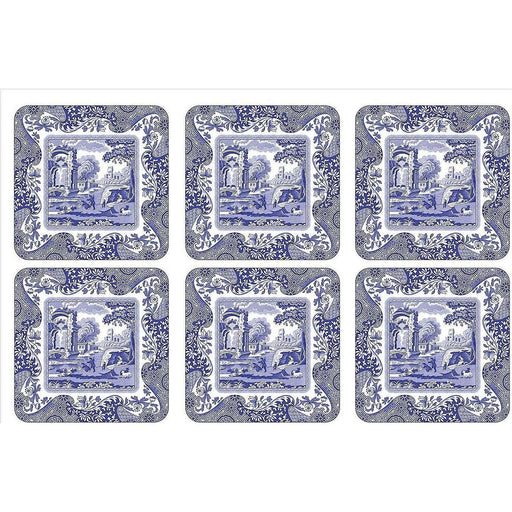 Pimpernel - Blue Italian Coasters (Set of 6) | 4 x 4 Inches - Limolin 