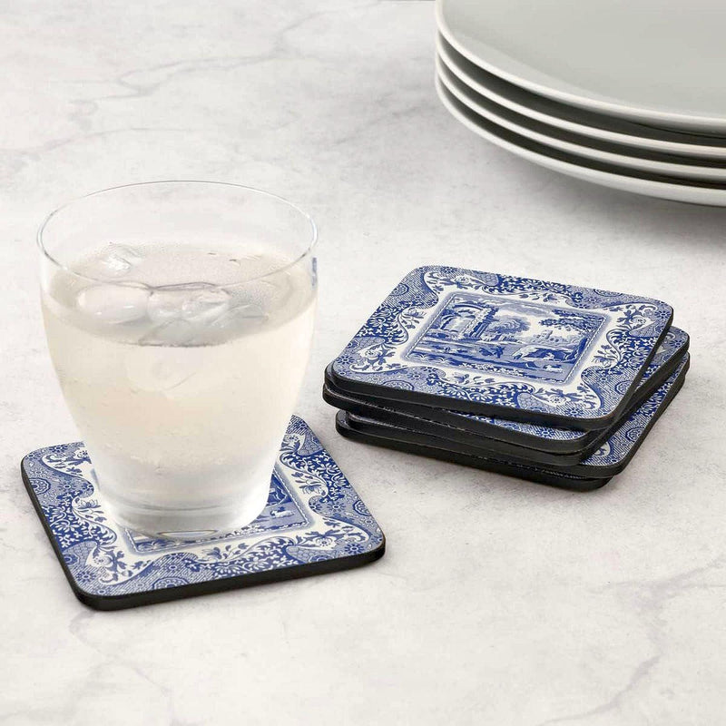 Pimpernel - Blue Italian Coasters (Set of 6) | 4 x 4 Inches - Limolin 