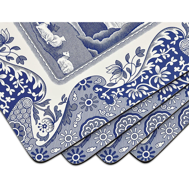 Pimpernel - Blue Italian Placemats (Set of 4) | 16 x 12 Inches - Limolin 