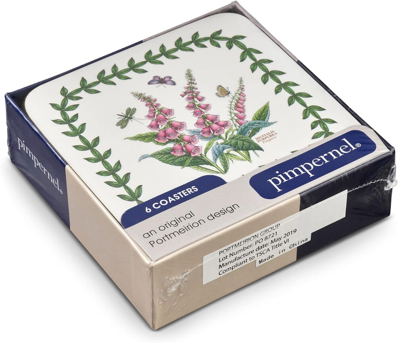 Pimpernel - Botanic Garden Coasters (Set of 6) | 4 x 4 in - Limolin 