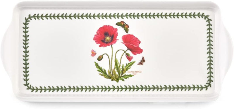Pimpernel - Botanic Garden - Melamine Sandwich Tray (Poppy) | 15.1" x 6.5" - Limolin 