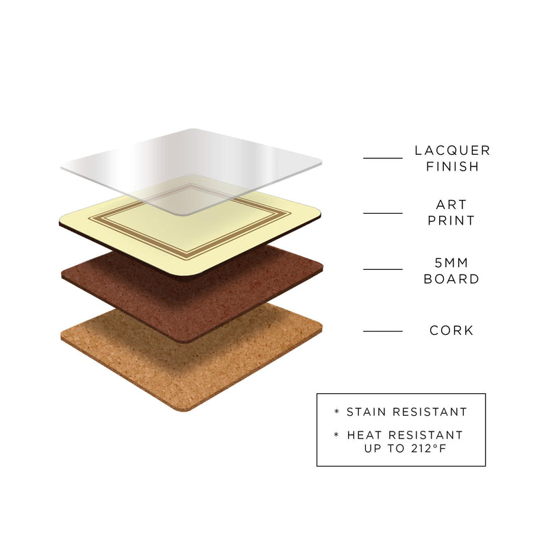 Pimpernel - Brocato Coasters (Set of 6) | 4 x 4 Inches - Limolin 