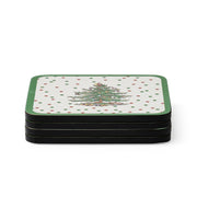 Pimpernel - Christmas Tree Polka Dot S/6 Coaster 4" X4" - Limolin 